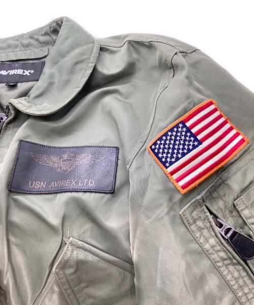 AVIREX（アヴィレックス）AVIREX (アヴィレックス) フライトジャケット カーキ サイズ:Mの古着・服飾アイテム