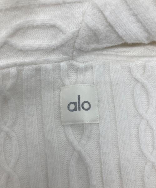alo yoga（アローヨガ）alo yoga (アローヨガ) ニットパーカー ホワイト サイズ:Sの古着・服飾アイテム
