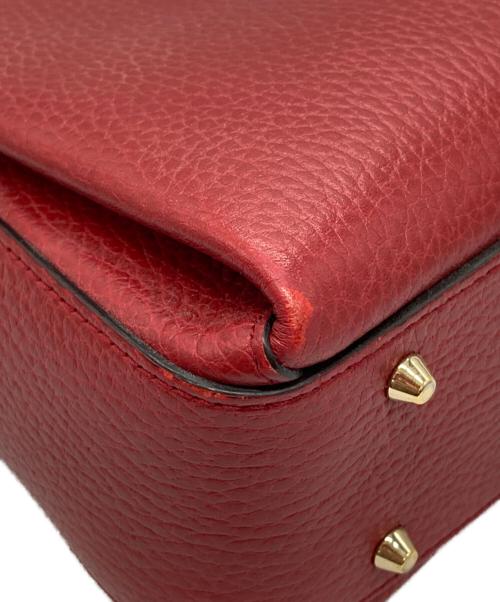 GUCCI（グッチ）GUCCI (グッチ) インターロッキングGチェーンショルダーバッグ レッドの古着・服飾アイテム
