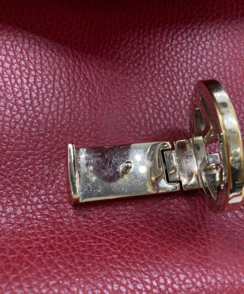 GUCCI（グッチ）GUCCI (グッチ) インターロッキングGチェーンショルダーバッグ レッドの古着・服飾アイテム