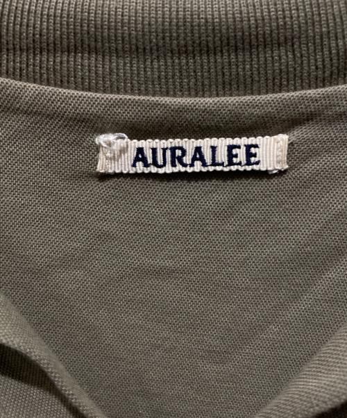 AURALEE（オーラリー）AURALEE (オーラリー) スキッパーニットポロシャツ グリーン サイズ:3の古着・服飾アイテム