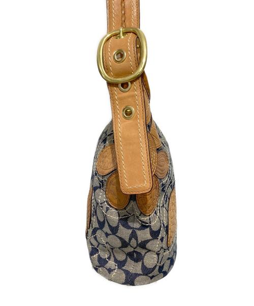 COACH（コーチ）COACH (コーチ) ブリーカー フラワーアップリケ デニムトートバッグ インディゴ サイズ:OneSizeの古着・服飾アイテム
