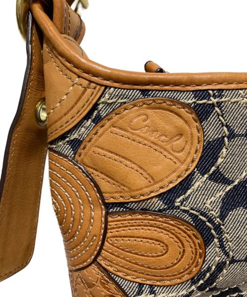 COACH（コーチ）COACH (コーチ) ブリーカー フラワーアップリケ デニムトートバッグ インディゴ サイズ:OneSizeの古着・服飾アイテム