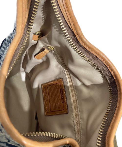 COACH（コーチ）COACH (コーチ) ブリーカー フラワーアップリケ デニムトートバッグ インディゴ サイズ:OneSizeの古着・服飾アイテム