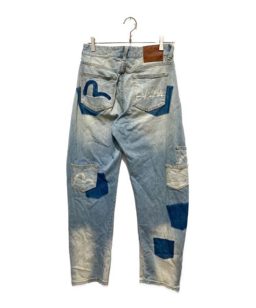 EVISU（エヴィス）EVISU (エヴィス) マルチポケット & カモメプリント 3Dフィット ジーンズ インディゴ サイズ:29の古着・服飾アイテム