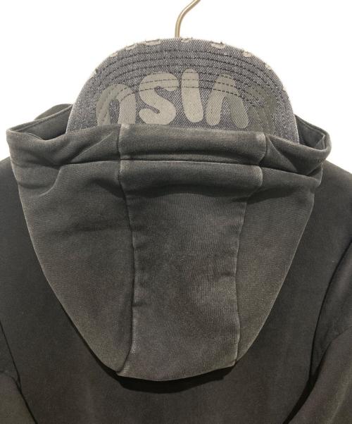 EVISU（エヴィス）EVISU (エヴィス) スローガンプリント オーバーサイズ キャップ付きフードジャケット ブラック サイズ:Mの古着・服飾アイテム