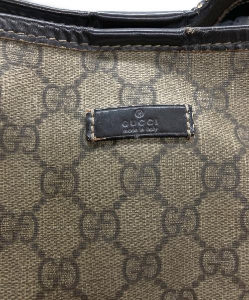 GUCCI（グッチ）GUCCI (グッチ) GGスプリーム トートバッグ ブラウンの古着・服飾アイテム