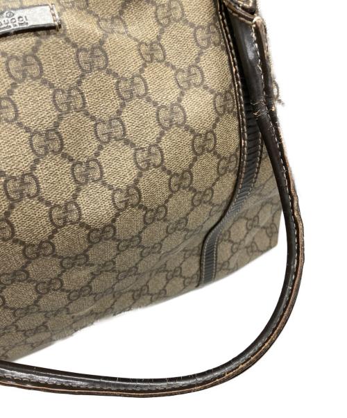 GUCCI（グッチ）GUCCI (グッチ) GGスプリーム トートバッグ ブラウンの古着・服飾アイテム