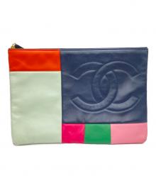 CHANEL（シャネル）の古着「2015年クリスマス限定パッチワーククラッチバッグ」｜マルチカラー