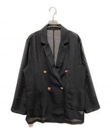 FREAK'S STORE（フリークスストア）の古着「シアーダブルテーラードジャケット」｜ブラック