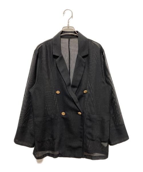 FREAK'S STORE（フリークスストア）FREAK'S STORE (フリークスストア) シアーダブルテーラードジャケット ブラック サイズ:FREEの古着・服飾アイテム