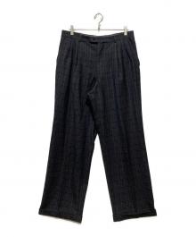 Christian Dior Sports（クリスチャン ディオールスポーツ）の古着「チェックシンチバックスラックス」｜グレー
