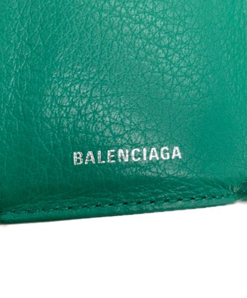 BALENCIAGA（バレンシアガ）BALENCIAGA (バレンシアガ) ペーパーミニウォレット グリーン サイズ:OneSizeの古着・服飾アイテム