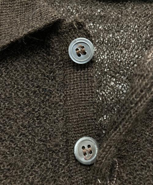 PRADA（プラダ）PRADA (プラダ) シアーニットポロシャツ ブラウン サイズ:FREEの古着・服飾アイテム