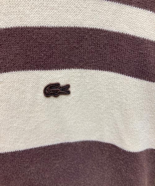 LACOSTE（ラコステ）LACOSTE (ラコステ) ウォッシュドニットポロシャツ ブラウン サイズ:xsの古着・服飾アイテム
