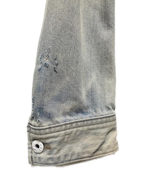 DIESEL（ディーゼル）DIESEL (ディーゼル) ダメージ加工デニムジャケット インディゴ サイズ:Lの古着・服飾アイテム