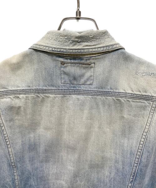 DIESEL（ディーゼル）DIESEL (ディーゼル) ダメージ加工デニムジャケット インディゴ サイズ:Lの古着・服飾アイテム