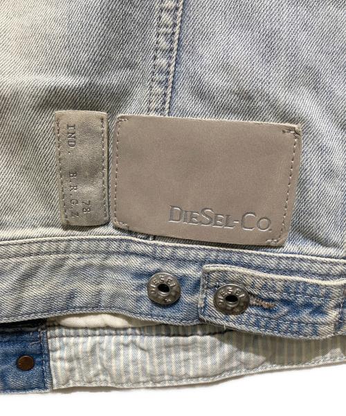 DIESEL（ディーゼル）DIESEL (ディーゼル) ダメージ加工デニムジャケット インディゴ サイズ:Lの古着・服飾アイテム