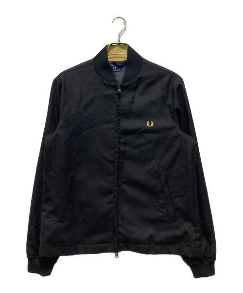 FRED PERRY（フレッドペリー）FRED PERRY (フレッドペリー) 刺繍ロゴブルゾン ブラック サイズ:Lの古着・服飾アイテム