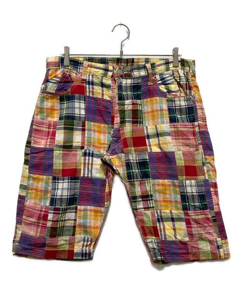 EVISU（エヴィス）EVISU (エヴィス) パッチワークチェックハーフパンツ マルチカラー サイズ:34の古着・服飾アイテム