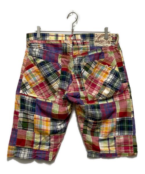 EVISU（エヴィス）EVISU (エヴィス) パッチワークチェックハーフパンツ マルチカラー サイズ:34の古着・服飾アイテム