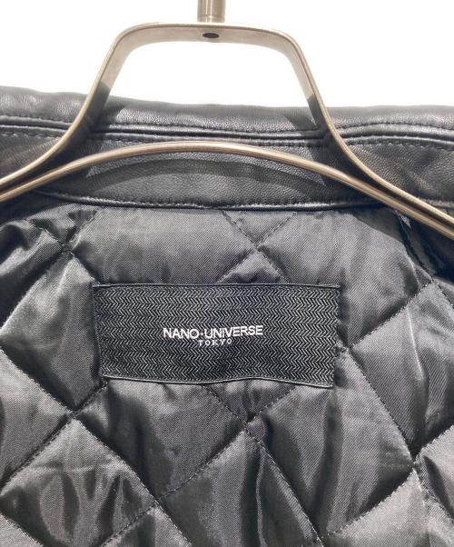 nano・universe（ナノ・ユニバース）nano・universe (ナノ・ユニバース) ダブルライダースジャケット ブラック サイズ:Mの古着・服飾アイテム