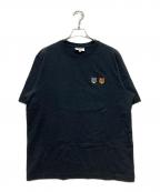 maison kitsuneメゾンキツネ）の古着「ダブル フォックスヘッド コンフォート Tシャツ」｜ブラック