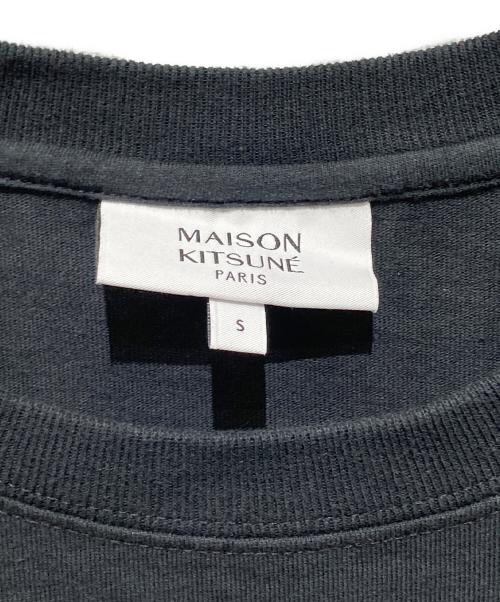 maison kitsune（メゾンキツネ）MAISON KITSUNE (メゾンキツネ) ダブル フォックスヘッド コンフォート Tシャツ ブラック サイズ:Ｓの古着・服飾アイテム