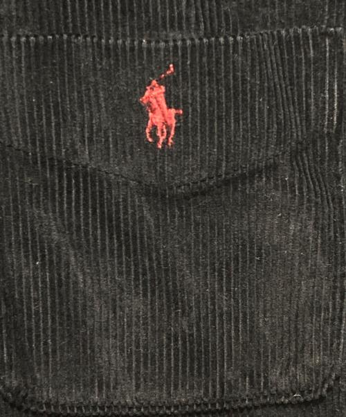 POLO RALPH LAUREN（ポロ・ラルフローレン）POLO RALPH LAUREN (ポロ・ラルフローレン) ポニー刺繍コーデュロイジップシャツ ブラック サイズ:Lの古着・服飾アイテム