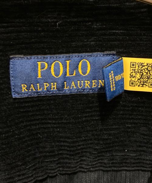 POLO RALPH LAUREN（ポロ・ラルフローレン）POLO RALPH LAUREN (ポロ・ラルフローレン) ポニー刺繍コーデュロイジップシャツ ブラック サイズ:Lの古着・服飾アイテム