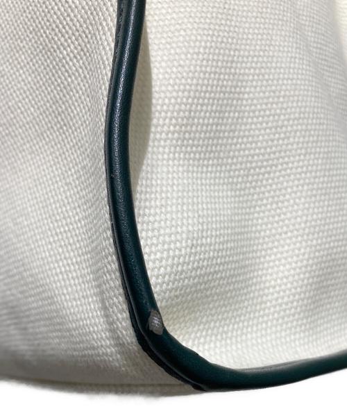 LACOSTE（ラコステ）LACOSTE (ラコステ) ヘリテージキャンバス テニススタイルトートバッグ ホワイト サイズ:OneSizeの古着・服飾アイテム