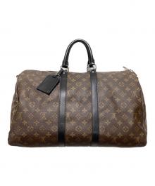 LOUIS VUITTON（ルイ ヴィトン）の古着「キーポル・バンドリエール45 / 2WAYボストンバッグ」｜ブラウン