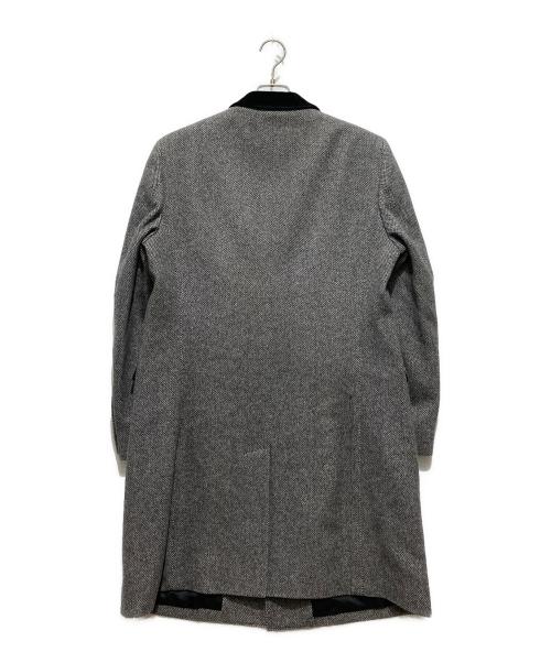 BURBERRY（バーバリー）BURBERRY (バーバリー) ベロア切替 チェスターコート グレー サイズ:52の古着・服飾アイテム