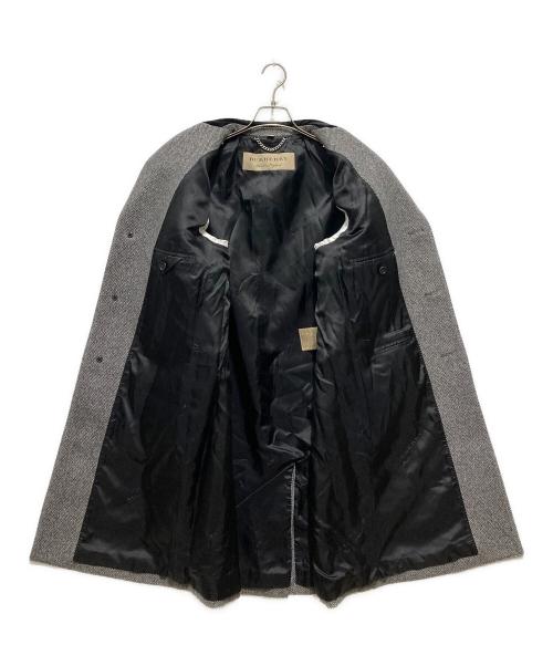 BURBERRY（バーバリー）BURBERRY (バーバリー) ベロア切替 チェスターコート グレー サイズ:52の古着・服飾アイテム
