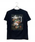 stussyステューシー）の古着「プリントTシャツ」｜ブラック