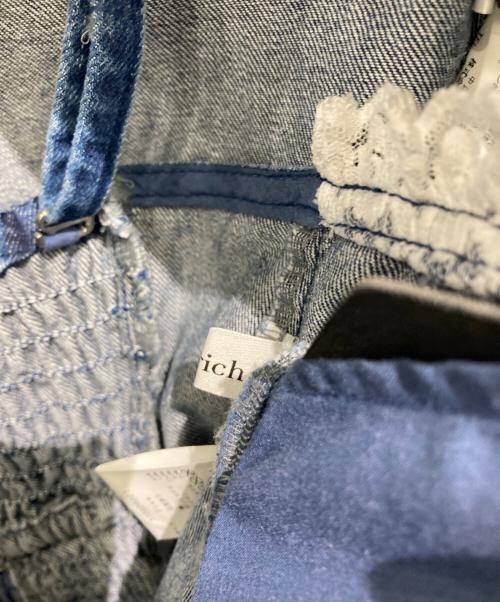 darich（ダーリッチ）Darich (ダーリッチ) コルセットデニムレースミニワンピース インディゴ サイズ:FREEの古着・服飾アイテム