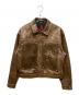 THE BOY HAS NO PATIENCE（ザボーイハズノーパティエンス）の古着「BLOOD MOON NIGHT SPIDER WEB LEATHER JACKET」｜ブラウン