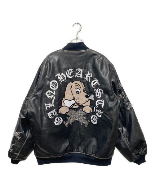 GALFY CRUTCH BRAND（ガルフィークラッチブランド）GALFY CRUTCH BRAND (ガルフィークラッチブランド) ピカピカ注射器犬A-1ジャケット ブラック サイズ:Lの古着・服飾アイテム
