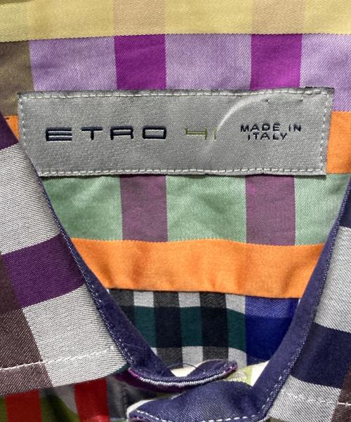 ETRO（エトロ）ETRO (エトロ) マルチチェックシャツ マルチカラー サイズ:41の古着・服飾アイテム