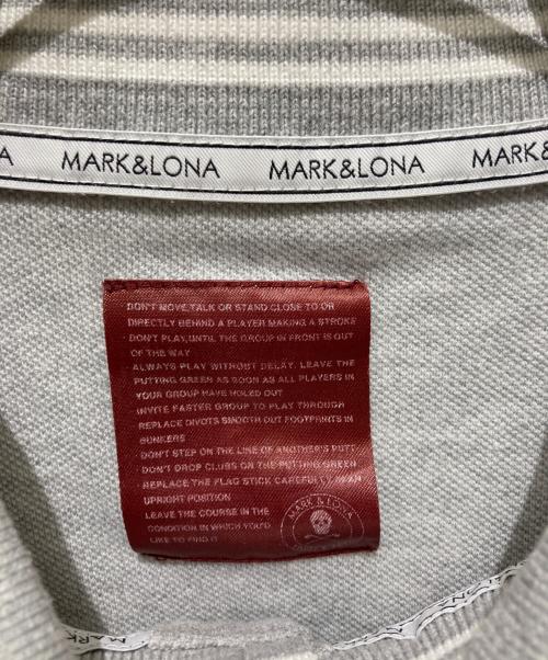 MARK&LONA（マークアンドロナ）MARK&LONA (マークアンドロナ) レザーパッチポロシャツ グレー サイズ:XLの古着・服飾アイテム