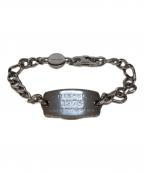DIESELディーゼル）の古着「メタルプレートブレスレット」｜シルバー