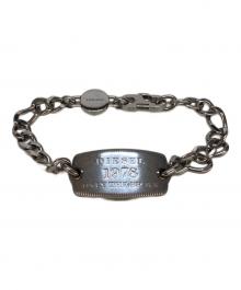 DIESEL（ディーゼル）の古着「メタルプレートブレスレット」｜シルバー