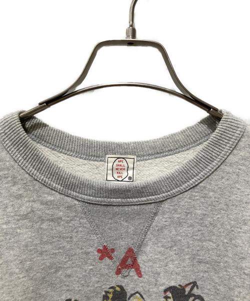 A BATHING APE（アベイシングエイプ）A BATHING APE (アベイシングエイプ) BAPEソルジャープリントスウェット グレー サイズ:Mの古着・服飾アイテム