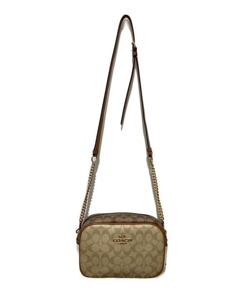 COACH（コーチ）COACH (コーチ) シグネチャー ショルダーバッグ ブラウンの古着・服飾アイテム