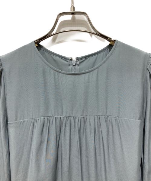 BLUE LABEL CRESTBRIDGE（ブルーレーベルクレストブリッジ）BLUE LABEL CRESTBRIDGE (ブルーレーベルクレストブリッジ) チェックベルト付きワンピース スカイブルー サイズ:38の古着・服飾アイテム