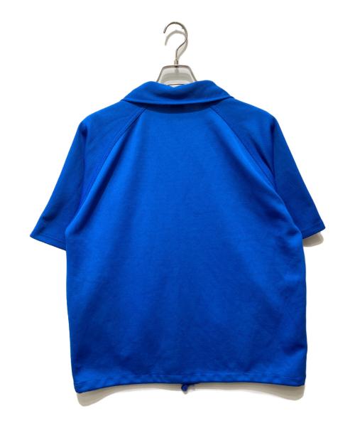 stussy（ステューシー）stussy (ステューシー) 90s刺繍ロゴ半袖トラックジャケット ブルー サイズ:LARGEの古着・服飾アイテム