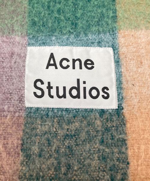 Acne studios（アクネ ストゥディオズ）ACNE STUDIOS (アクネ ストゥディオズ) モヘアチェックスカーフ ブラウンの古着・服飾アイテム