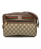 GUCCIグッチ）の古着「オールドシェリーラインショルダーバッグ」｜ベージュ