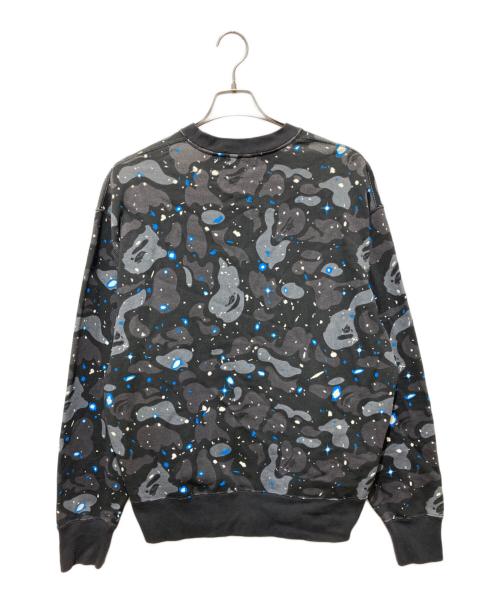 A BATHING APE（アベイシングエイプ）A BATHING APE (アベイシングエイプ) 総柄クルーネックスウェット ブラック サイズ:Lの古着・服飾アイテム