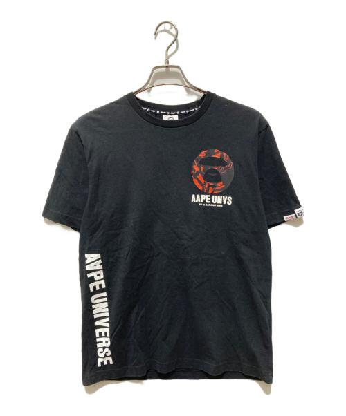 A BATHING APE（アベイシングエイプ）A BATHING APE (アベイシングエイプ) バックプリントロゴTシャツ ブラック サイズ:Mの古着・服飾アイテム